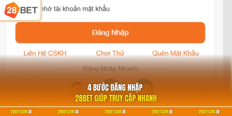Đăng nhập 28BET 2 4 bước đăng nhập 28BET giúp truy cập nhanh